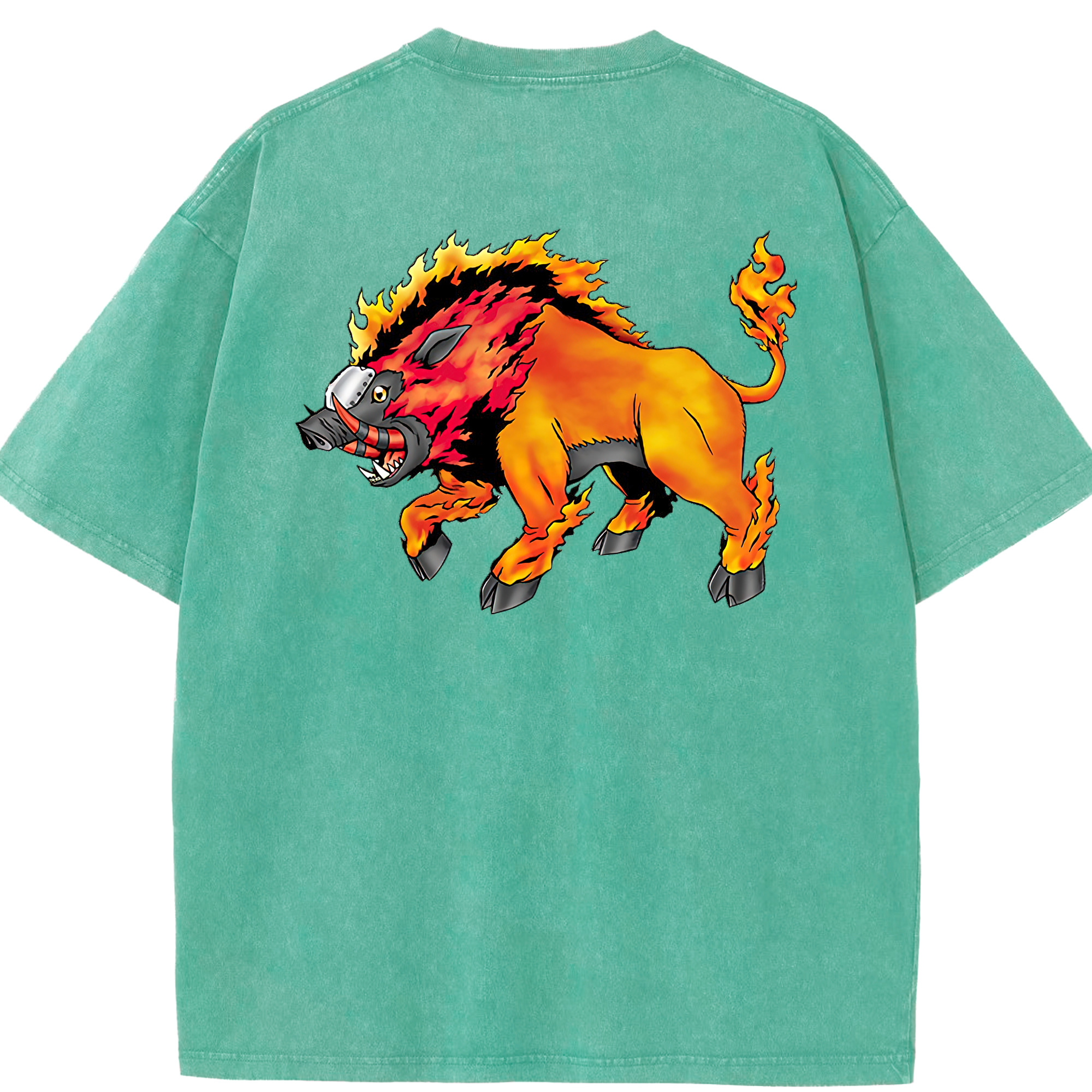 （画像用） Digimon デジタルモンスター/デジモン 綿100% ヴィンテージ風 半袖Tシャツ（背面プリント）